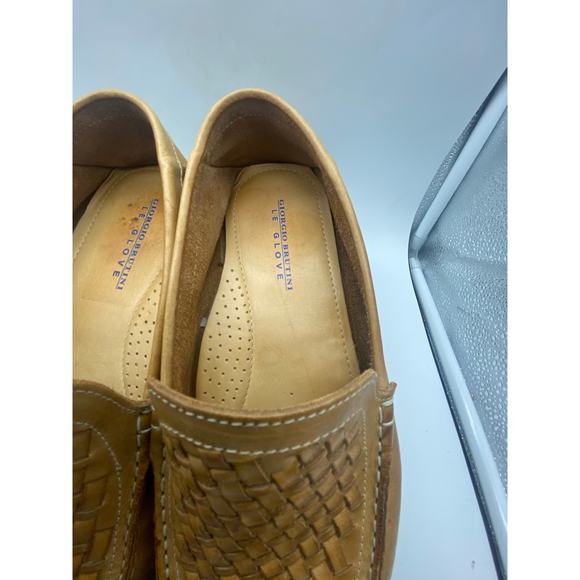 GIORGIO BRUTINI Mens sz 12M Tan Basket Weave Leather Loafers Shoe
Made in Brazil - Picture 3 of 9